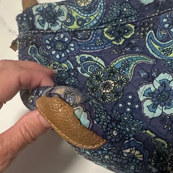 Stone Mountain Accessories Blue and Tan Crossbody Bag - Picture 4 of 6